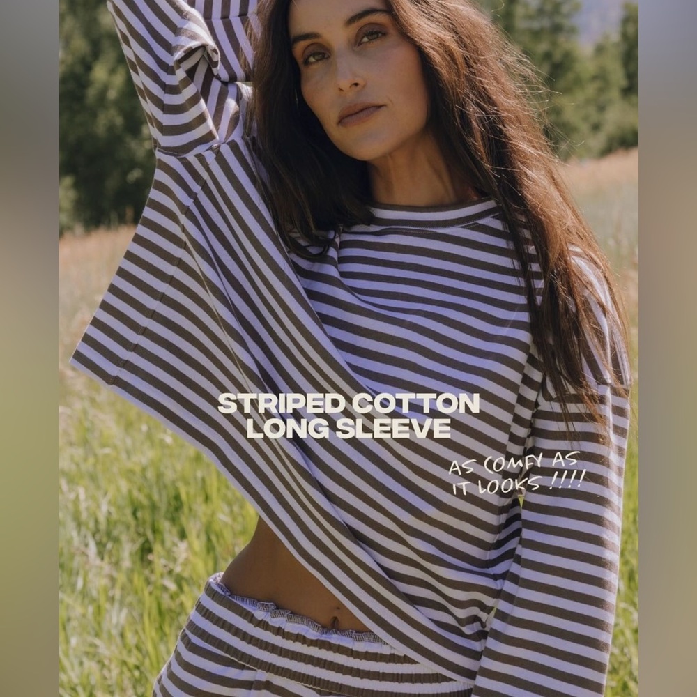 Daily Drills striped cotton long sleeve